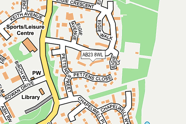 AB23 8WL map - OS OpenMap – Local (Ordnance Survey)