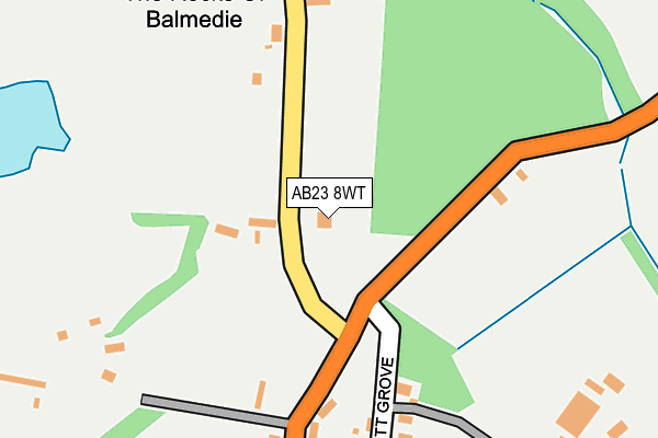AB23 8WT map - OS OpenMap – Local (Ordnance Survey)