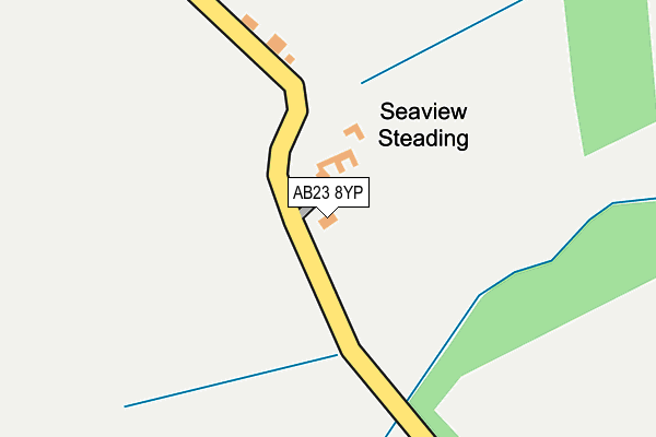 AB23 8YP map - OS OpenMap – Local (Ordnance Survey)