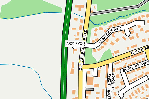 AB23 8YQ map - OS OpenMap – Local (Ordnance Survey)