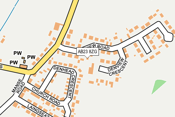 AB23 8ZG map - OS OpenMap – Local (Ordnance Survey)