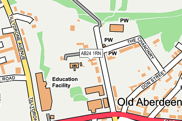 AB24 1RN map - OS OpenMap – Local (Ordnance Survey)