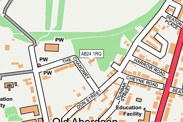 AB24 1RQ map - OS OpenMap – Local (Ordnance Survey)