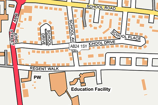 AB24 1SY map - OS OpenMap – Local (Ordnance Survey)