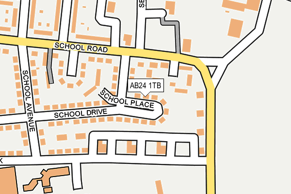 AB24 1TB map - OS OpenMap – Local (Ordnance Survey)