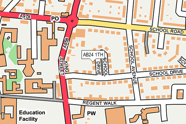 AB24 1TH map - OS OpenMap – Local (Ordnance Survey)
