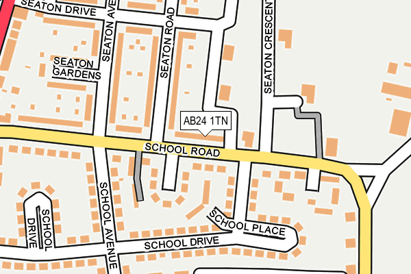 AB24 1TN map - OS OpenMap – Local (Ordnance Survey)