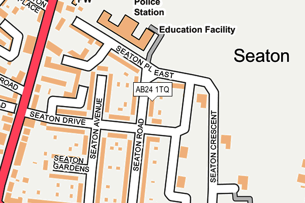 AB24 1TQ map - OS OpenMap – Local (Ordnance Survey)