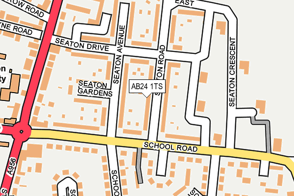 AB24 1TS map - OS OpenMap – Local (Ordnance Survey)
