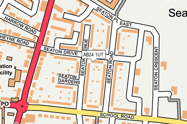 AB24 1UT map - OS OpenMap – Local (Ordnance Survey)