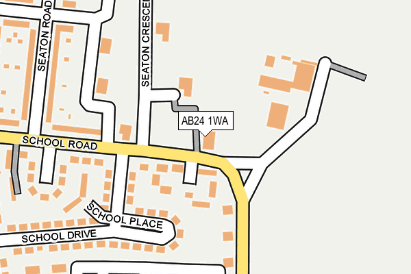AB24 1WA map - OS OpenMap – Local (Ordnance Survey)
