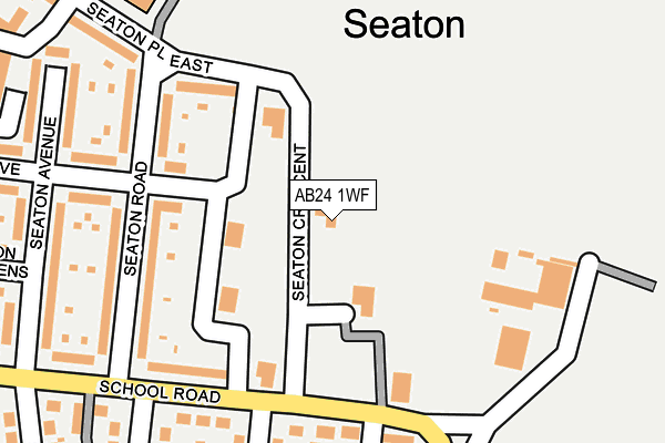 AB24 1WF map - OS OpenMap – Local (Ordnance Survey)