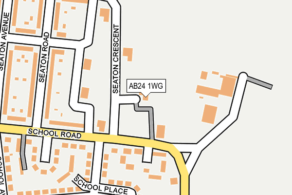 AB24 1WG map - OS OpenMap – Local (Ordnance Survey)