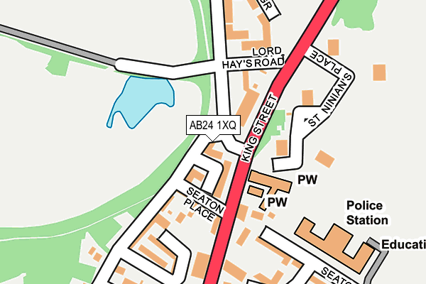 AB24 1XQ map - OS OpenMap – Local (Ordnance Survey)
