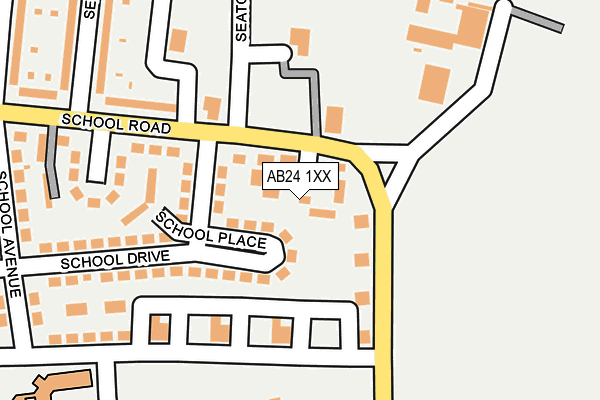 AB24 1XX map - OS OpenMap – Local (Ordnance Survey)
