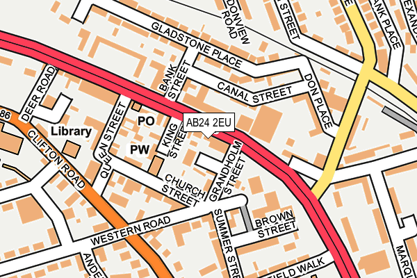 AB24 2EU map - OS OpenMap – Local (Ordnance Survey)