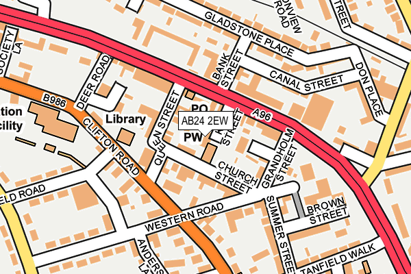 AB24 2EW map - OS OpenMap – Local (Ordnance Survey)