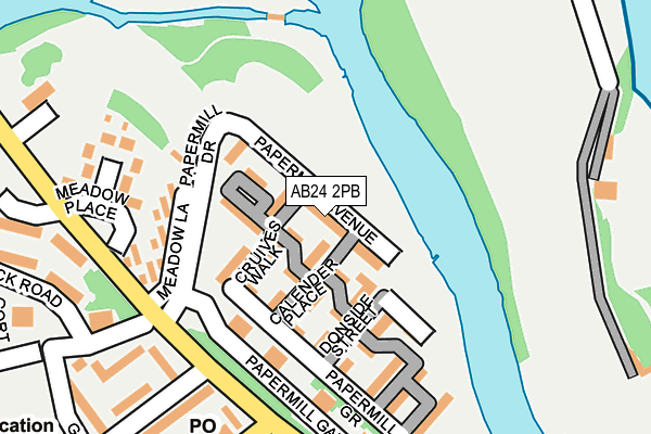 AB24 2PB map - OS OpenMap – Local (Ordnance Survey)