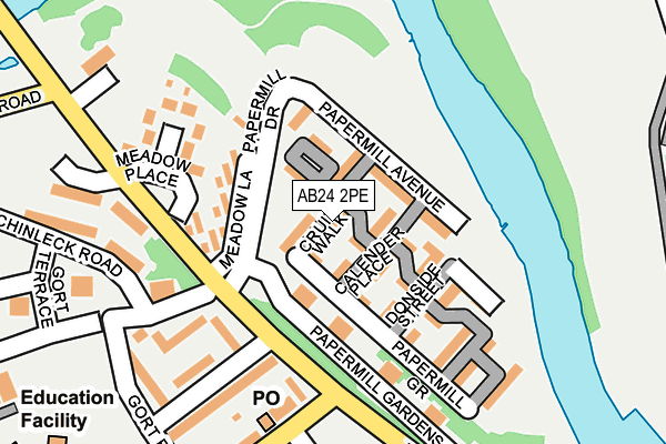AB24 2PE map - OS OpenMap – Local (Ordnance Survey)