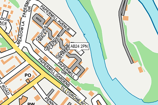 AB24 2PN map - OS OpenMap – Local (Ordnance Survey)