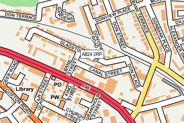AB24 2RP map - OS OpenMap – Local (Ordnance Survey)