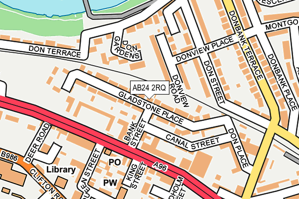 AB24 2RQ map - OS OpenMap – Local (Ordnance Survey)