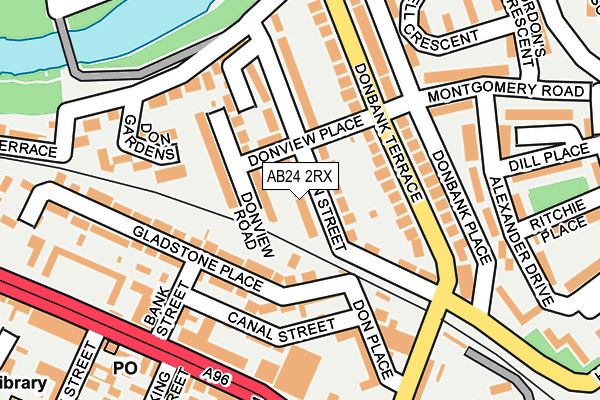 AB24 2RX map - OS OpenMap – Local (Ordnance Survey)