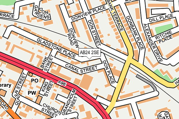 AB24 2SE map - OS OpenMap – Local (Ordnance Survey)