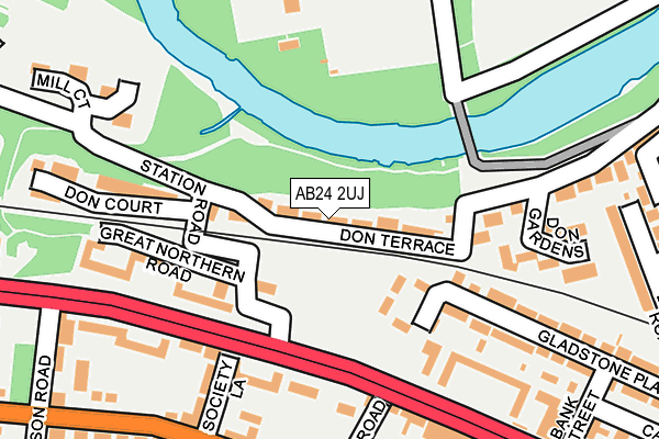 AB24 2UJ map - OS OpenMap – Local (Ordnance Survey)