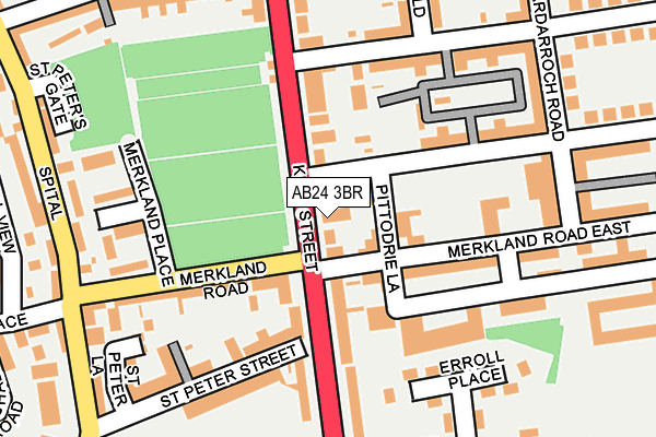 AB24 3BR map - OS OpenMap – Local (Ordnance Survey)