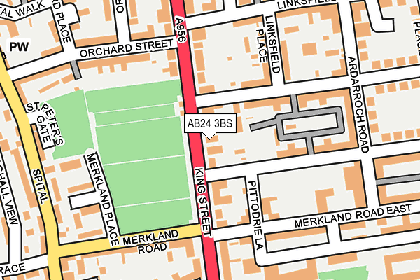 AB24 3BS map - OS OpenMap – Local (Ordnance Survey)