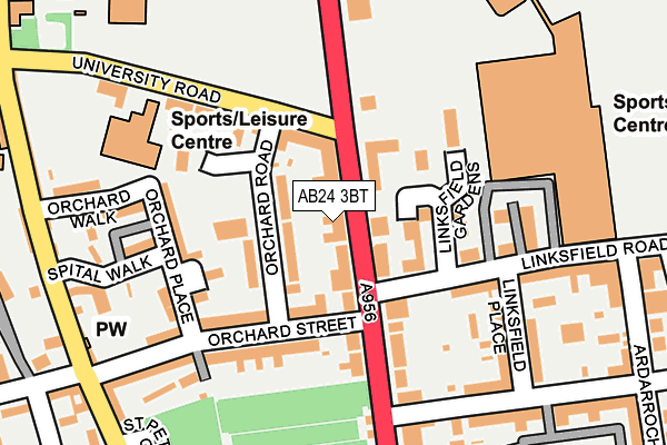 AB24 3BT map - OS OpenMap – Local (Ordnance Survey)