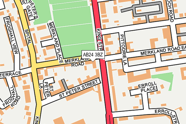 AB24 3BZ map - OS OpenMap – Local (Ordnance Survey)