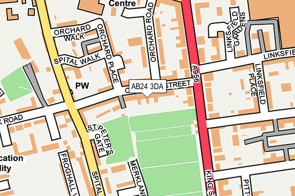AB24 3DA map - OS OpenMap – Local (Ordnance Survey)