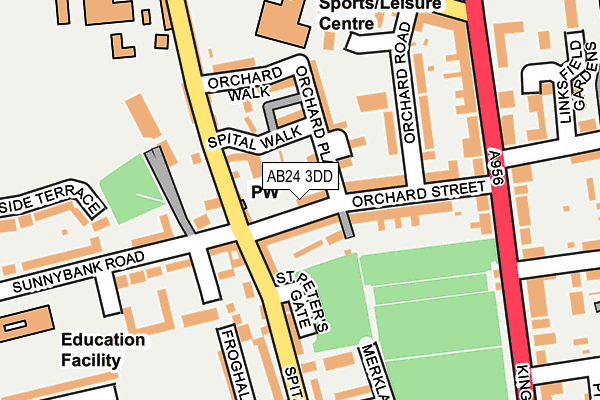 AB24 3DD map - OS OpenMap – Local (Ordnance Survey)