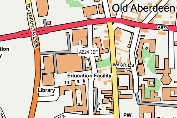AB24 3EF map - OS OpenMap – Local (Ordnance Survey)
