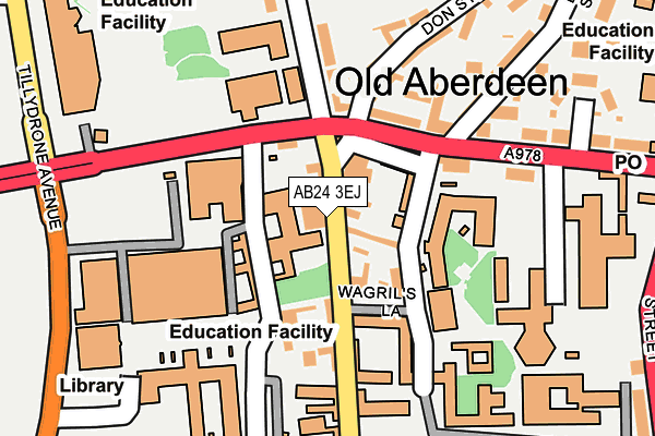 AB24 3EJ map - OS OpenMap – Local (Ordnance Survey)