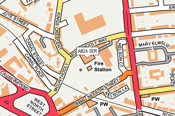 AB24 3ER map - OS OpenMap – Local (Ordnance Survey)