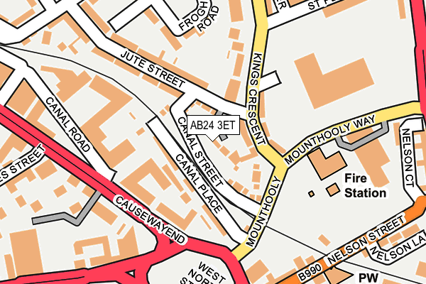 AB24 3ET map - OS OpenMap – Local (Ordnance Survey)
