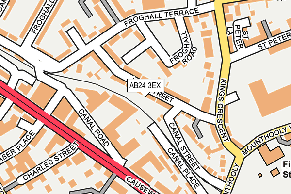 AB24 3EX map - OS OpenMap – Local (Ordnance Survey)