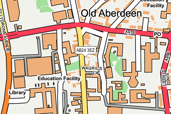 AB24 3EZ map - OS OpenMap – Local (Ordnance Survey)