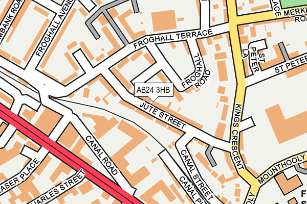 AB24 3HB map - OS OpenMap – Local (Ordnance Survey)