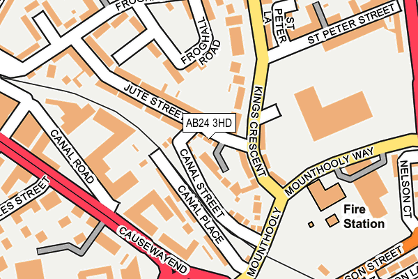 AB24 3HD map - OS OpenMap – Local (Ordnance Survey)