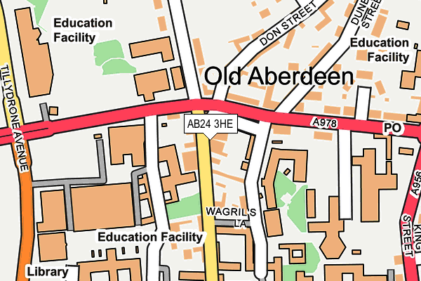 AB24 3HE map - OS OpenMap – Local (Ordnance Survey)