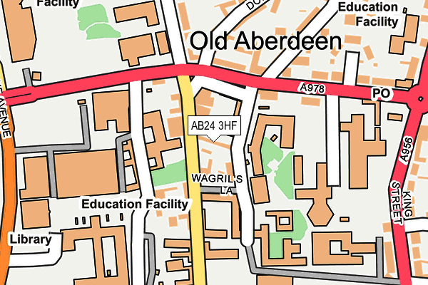 AB24 3HF map - OS OpenMap – Local (Ordnance Survey)