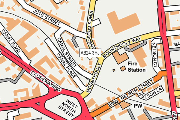 AB24 3HJ map - OS OpenMap – Local (Ordnance Survey)