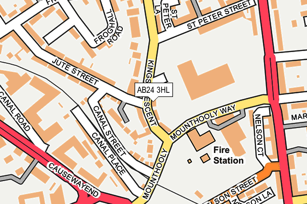 AB24 3HL map - OS OpenMap – Local (Ordnance Survey)