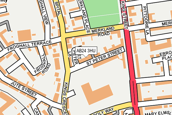 AB24 3HU map - OS OpenMap – Local (Ordnance Survey)