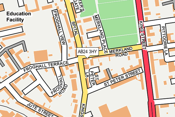 AB24 3HY map - OS OpenMap – Local (Ordnance Survey)