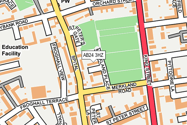 AB24 3HZ map - OS OpenMap – Local (Ordnance Survey)